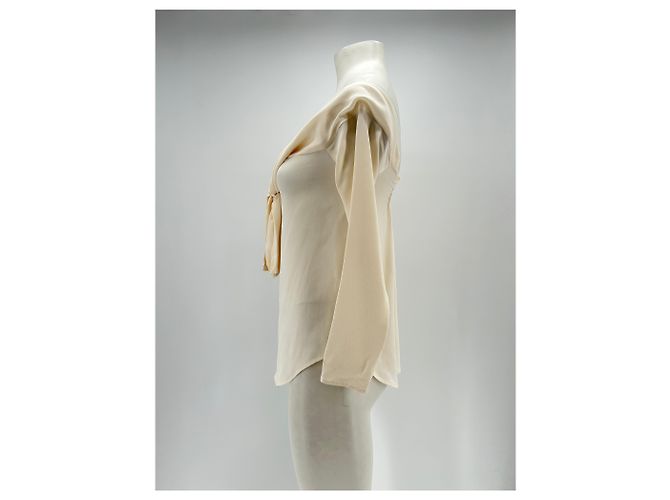 Blusa de seda Longchamp Beige - vista 4