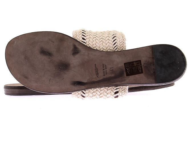 Autre Marque Sandali in pelle intrecciata Marrone - vista 7
