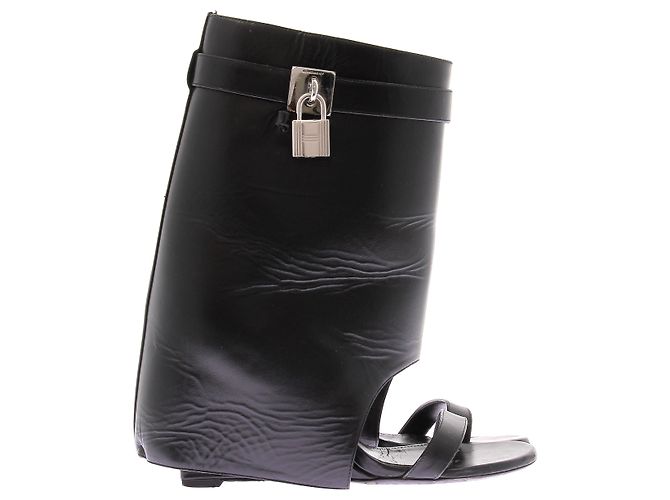 Givenchy Schwarze Sandalen "Shark Lock" - Ansicht 2