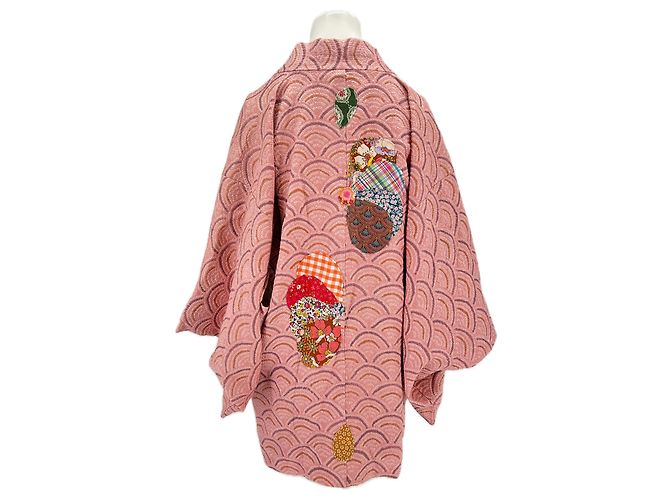 Autre Marque Kimono Pearl de algodón rosa bordado - vista 2