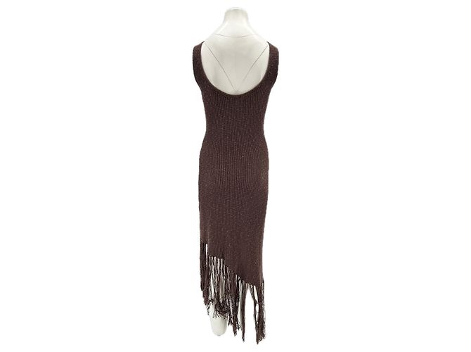 Autre Marque Braunes Strickkleid - Ansicht 2