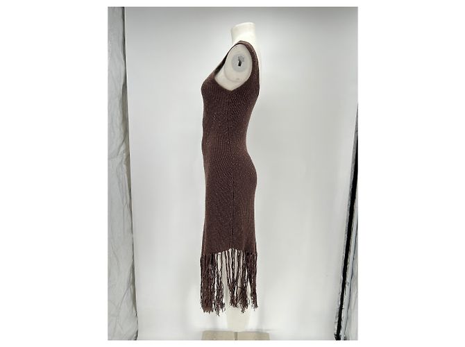Autre Marque Braunes Strickkleid - Ansicht 4