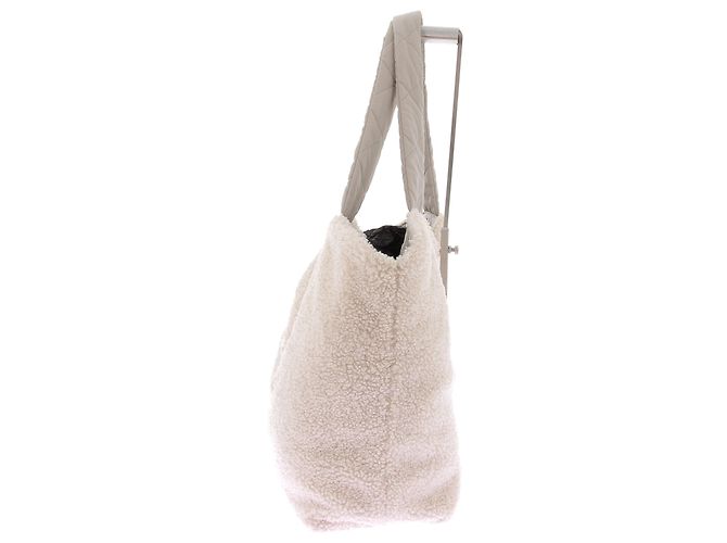 Autre Marque Borsa bianca in shearling Bianco - vista 3
