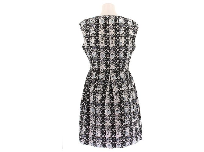 Peter Pilotto Vestido de seda estampada Negro - vista 2