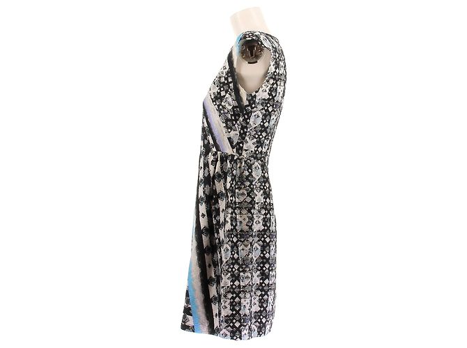 Peter Pilotto Vestido de seda estampada Negro - vista 4