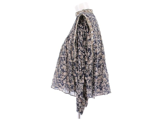 Isabel Marant Etoile Bluse mit Blumenmuster marineblau - Ansicht 4