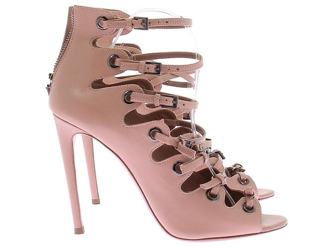 Alaïa Lederpumps Beige mit Riemchen - Ansicht 2