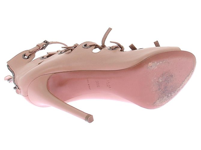 Alaïa Lederpumps Beige mit Riemchen - Ansicht 7