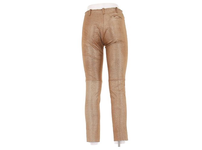 Stouls Calça de couro dourada Dourado - vista 2