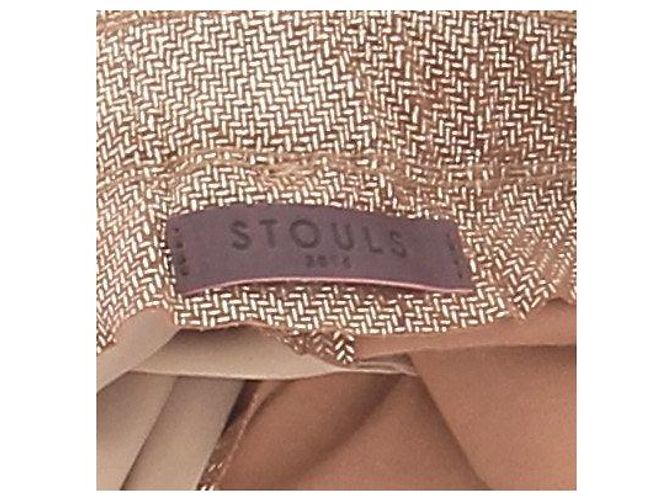 Stouls Calça de couro dourada Dourado - vista 5