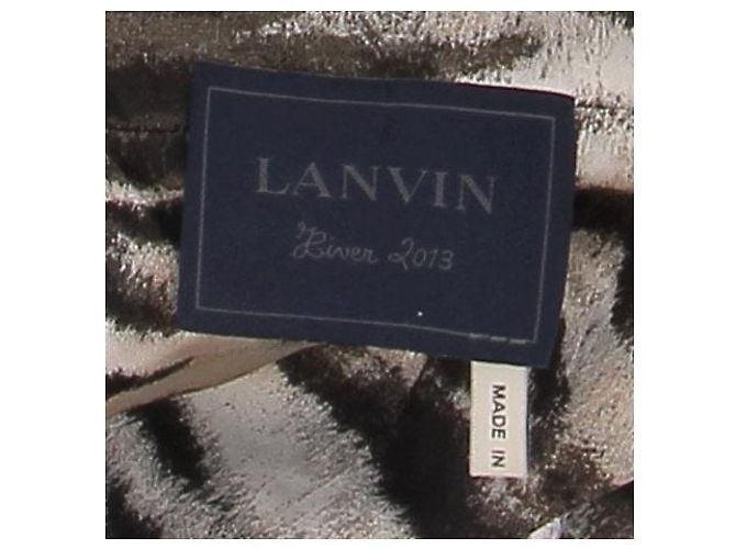 Lanvin Zebra Print Seidenjacke Grau - Ansicht 5