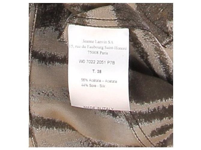 Lanvin Zebra Print Seidenjacke Grau - Ansicht 6