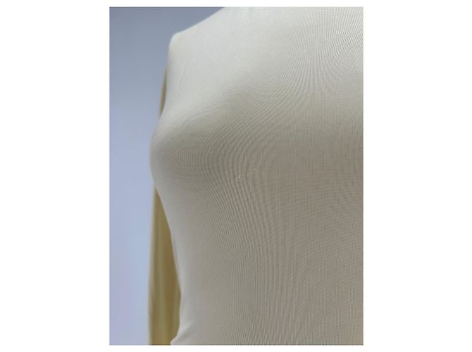 Autre Marque MORÉ NOIR Maxikleid aus hellgelber Seide - Ansicht 5