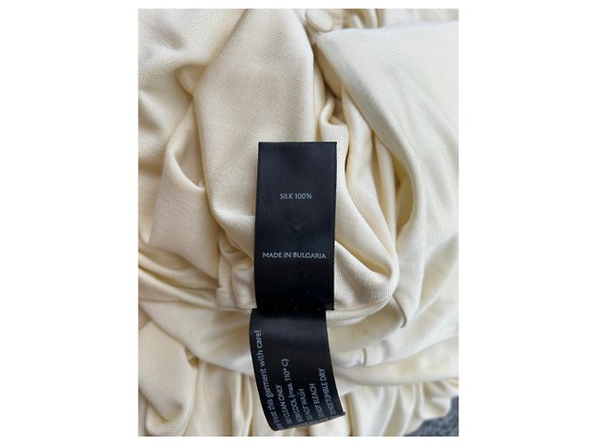 Autre Marque MORÉ NOIR Maxikleid aus hellgelber Seide - Ansicht 8