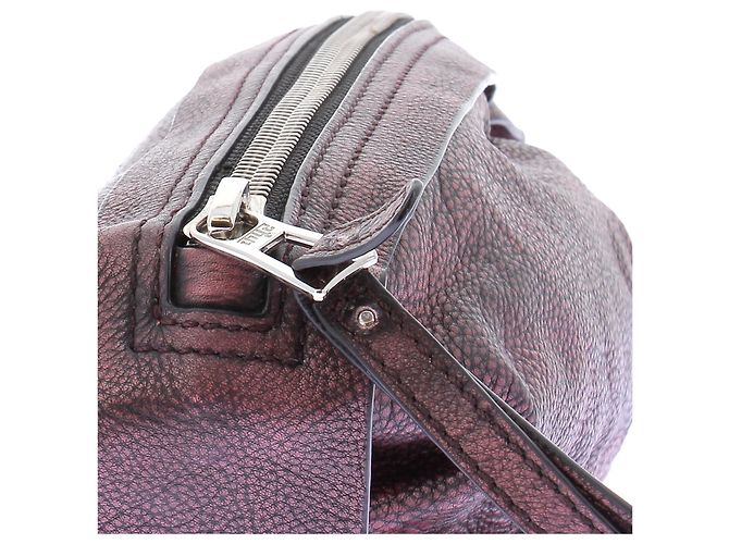 Autre Marque Dhruv Kapoor Borsa satchel in pelle bordeaux Bordò - vista 8
