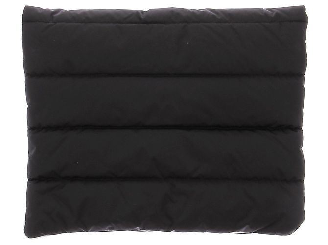 Autre Marque Pochette imbottita nera MONCLER logo in nylon Nero - vista 2