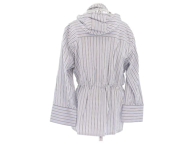 Autre Marque Giacca con cappuccio a righe blu e bianche RABANNE - vista 2