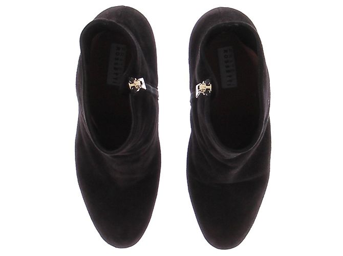 Autre Marque Botines de tacón de ante Negro - vista 6
