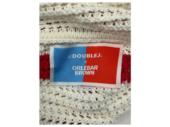 Autre Marque LA DOUBLE J Häkel-Cardigan weiß und rot - Ansicht 6