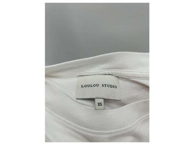 Autre Marque LOULOU STUDIO GUPO Crop Top weiß - Ansicht 6