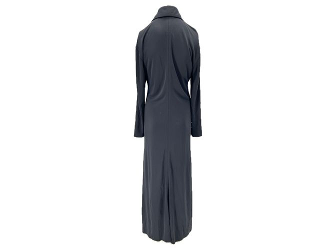 Abito maxi Céline nero e giallo in viscosa - vista 2