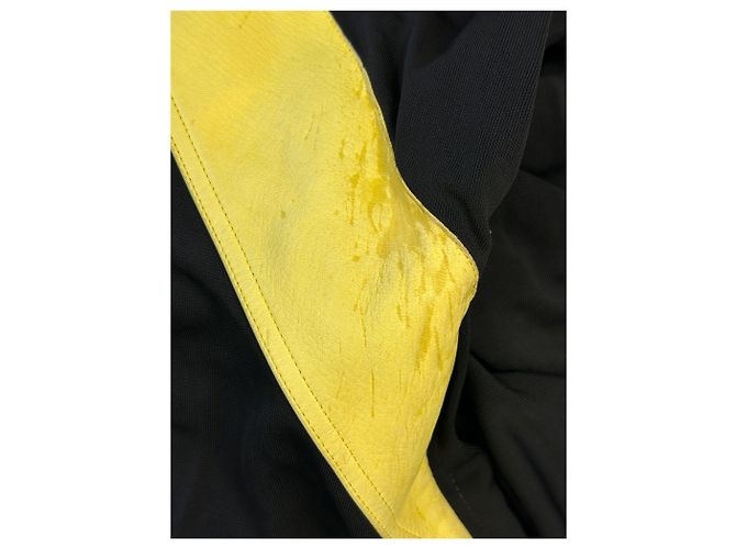 Abito maxi Céline nero e giallo in viscosa - vista 5