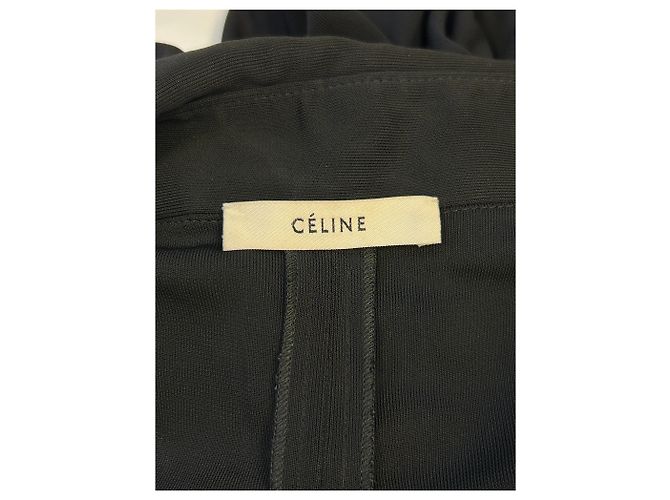 Abito maxi Céline nero e giallo in viscosa - vista 6