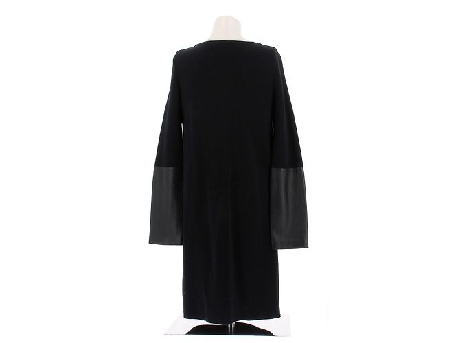 Christian Dior Mantel aus Leder und Baumwolle Schwarz - Ansicht 2