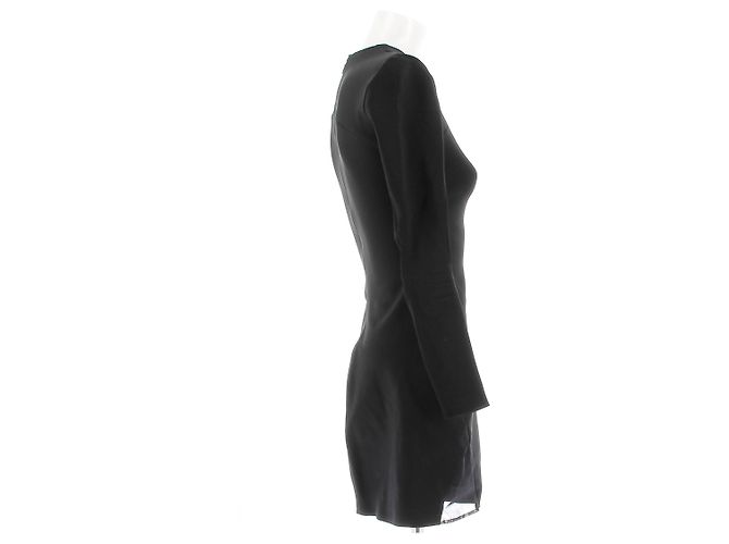 Abito corto nero con maniche lunghe Thierry Mugler - vista 3