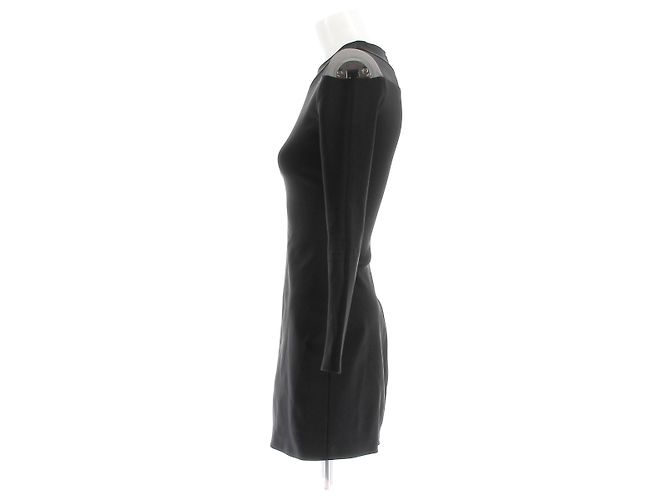 Abito corto nero con maniche lunghe Thierry Mugler - vista 4
