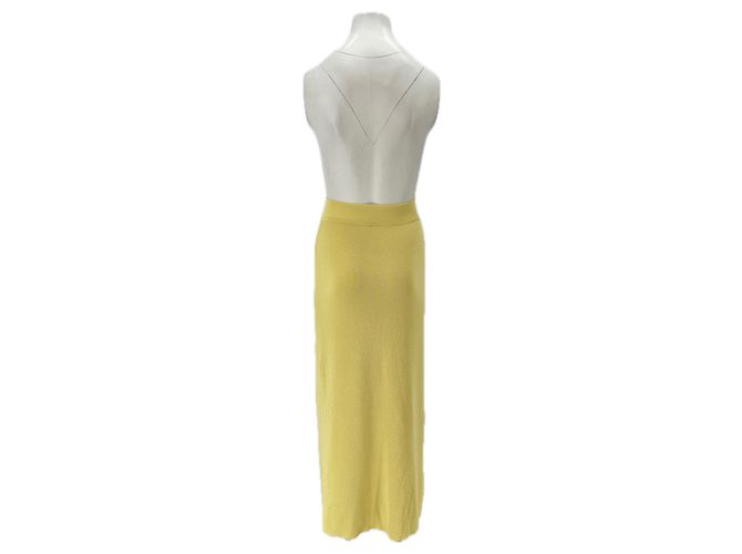 Autre Marque Falda larga amarilla de viscosa ANCOSTI Amarillo - vista 2