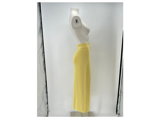Autre Marque Falda larga amarilla de viscosa ANCOSTI Amarillo - vista 3