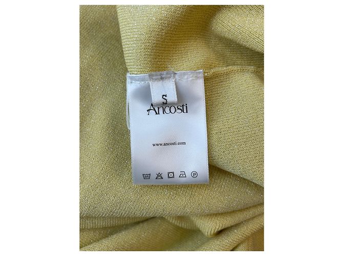 Autre Marque Falda larga amarilla de viscosa ANCOSTI Amarillo - vista 5