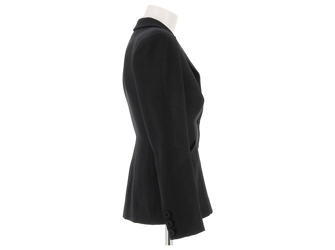 Christian Dior Bar Jacke aus Wolle und Seide Schwarz - Ansicht 3
