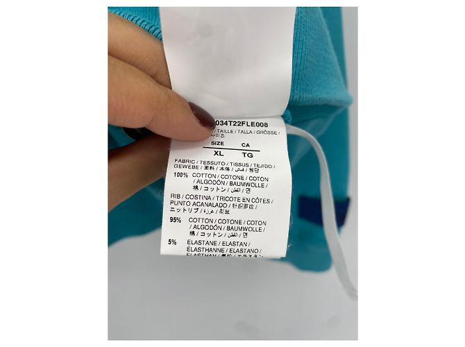 Off White Türkiser bedruckter Sweatshirt - Ansicht 4