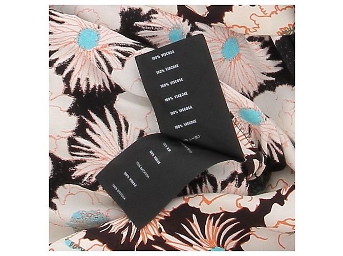 Abito midi stampato multicolore Prada marrone viscosa - vista 6