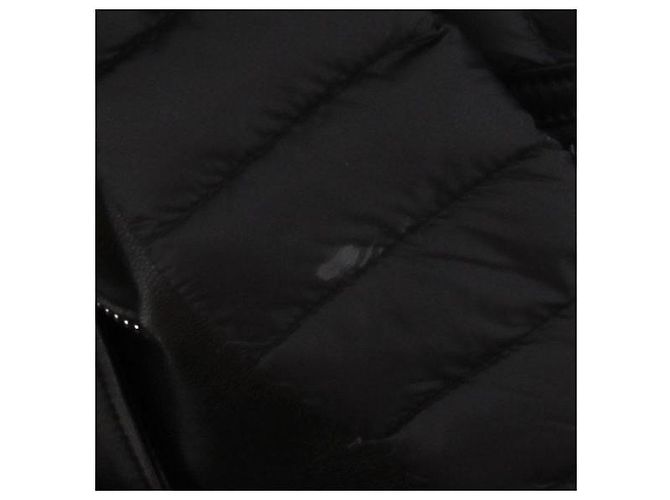 Moncler Black Leather Down Jacket - view 5