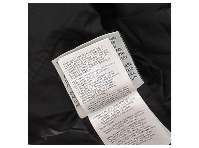 Moncler Black Leather Down Jacket - view 8