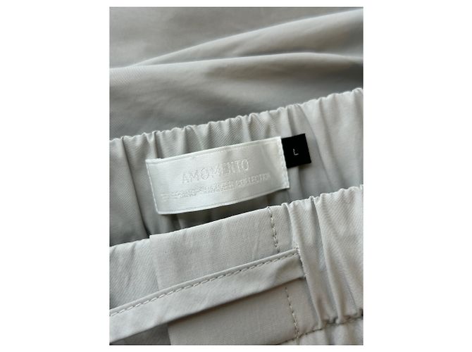 Autre Marque AMOMENTO Weite Hose Hellgrau - Ansicht 3