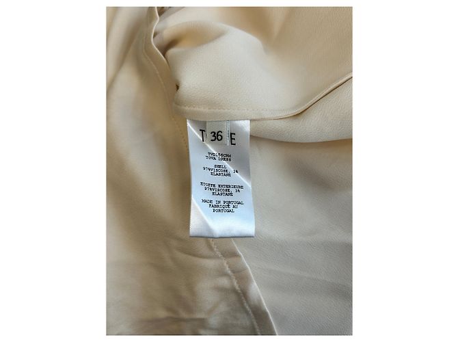 Autre Marque TOVE Hellbeiges langes Kleid mit kurzen Ärmeln - Ansicht 6