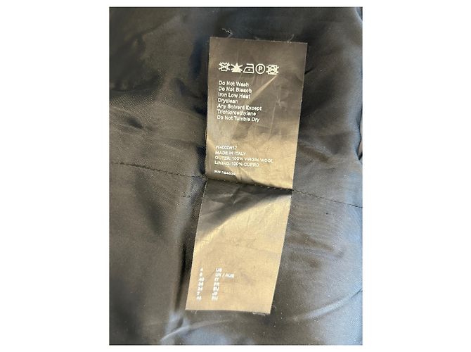 Autre Marque Schwarzer Wollmantel - Ansicht 6