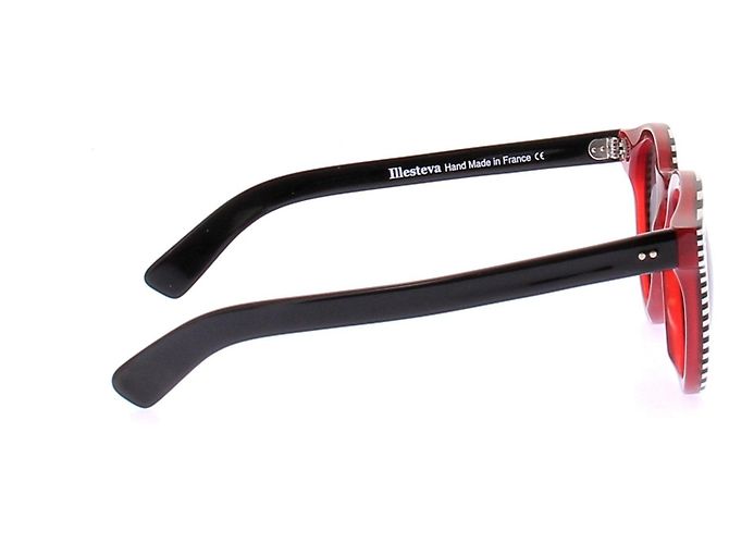 Autre Marque Gafas de sol a rayas Negro - vista 3