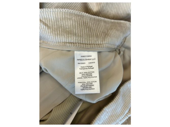 Veronica Beard Beige Samthose - Ansicht 3