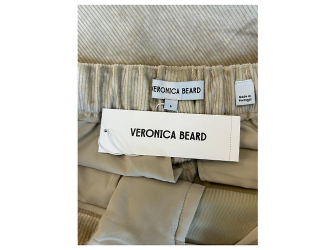 Veronica Beard Beige Samthose - Ansicht 4