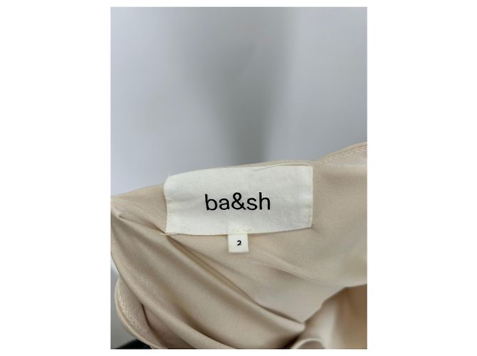 Falda de satén crema Ba&Sh Beige - vista 6