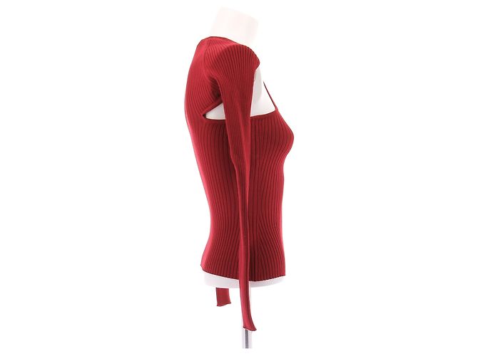 Top de pana roja Courreges - vista 3
