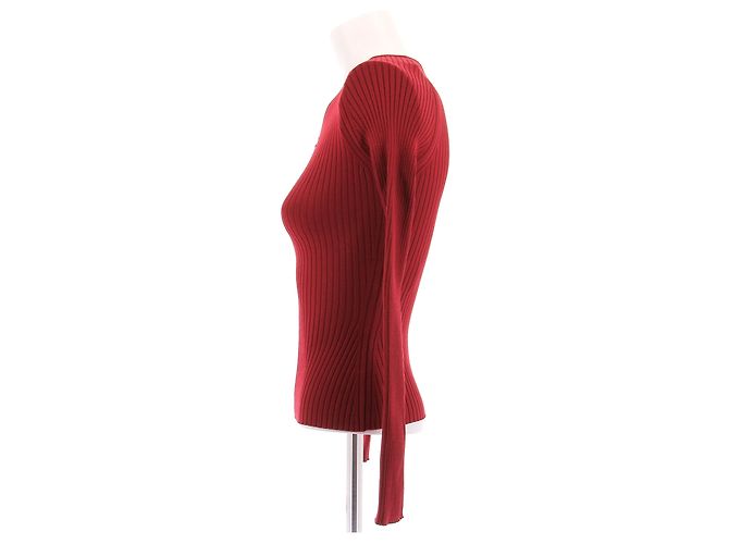 Top de pana roja Courreges - vista 4