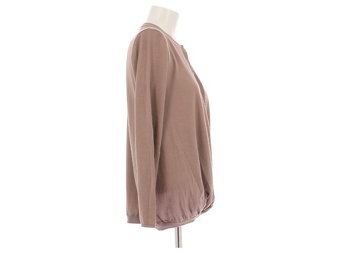 Brunello Cucinelli Brauner Cashmere- und Seidengilet - Ansicht 3
