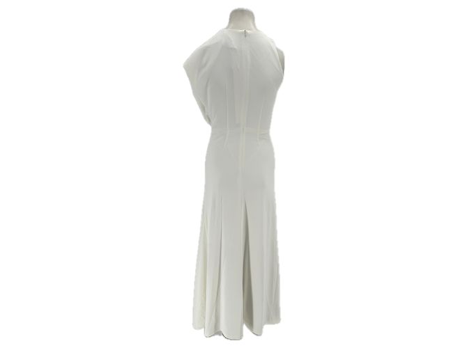 Autre Marque Vestido maxi plisado blanco - vista 2