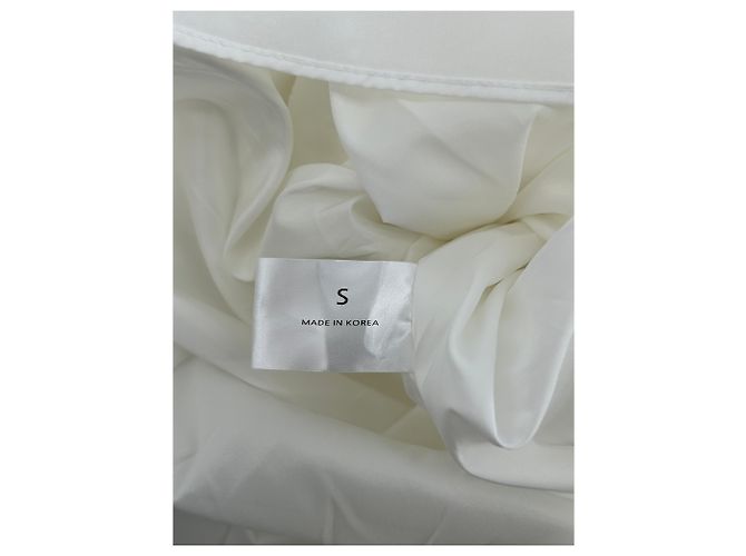 Autre Marque Vestido maxi plisado blanco - vista 6
